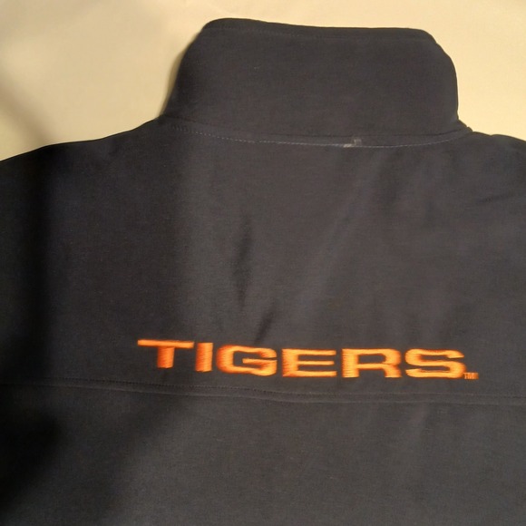 Auburn University Jacket Zip,Fleece Lined,Navy,Orange Trim, Men,Size L,Pre-owned - Picture 6 of 12